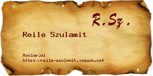 Reile Szulamit névjegykártya
